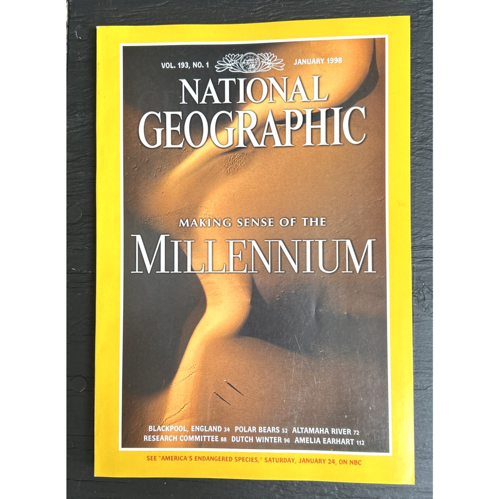 National Geographic Magazine January 1998 Millennium Polar Bears Amelia Earhart